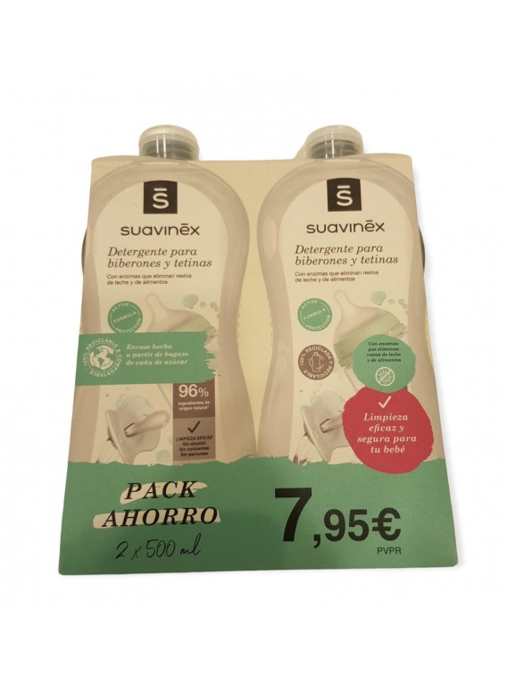 Pack ahorro Suavinex Detergente Biberones Tetinas 500 ml