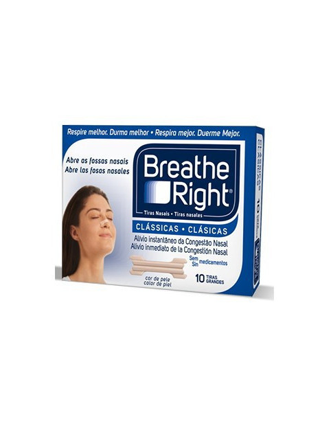 Breathe Right Tiras Nasales Med/Gde 10 Unidades