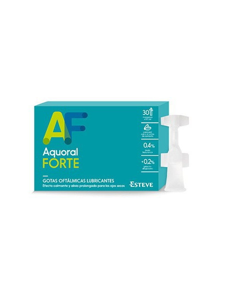 Aquoral Forte gotas oftálmicas ácido hialurónico 0,4% 30 monodosis -  Parafarmacia La Plazuela
