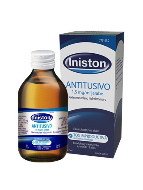 Iniston tos 1,5 mg/ml jarabe, 1 frasco de 200 ml